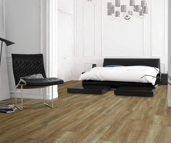 Rigid Core SPC Flooring Installed in a Bedroom Rigid Core SPC Flooring Installed in a Bedroom