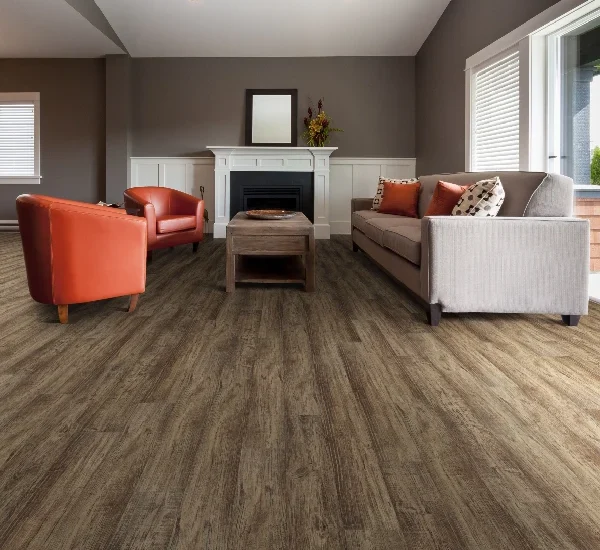 SPC Textured Flooring For Living Room In Dubai SPC Rigid Core Flooring Installed in Bedroom Dubai