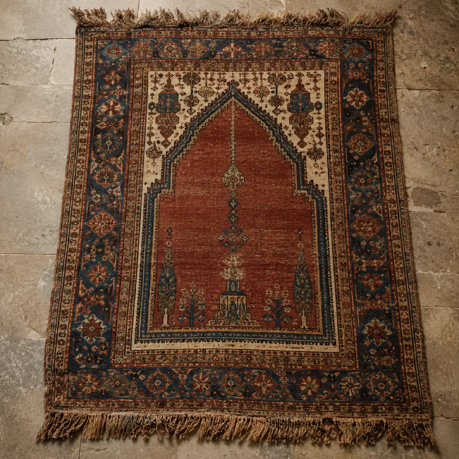 Antique Turkish Prayer Mat Antique Turkish Prayer Mat