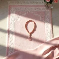 Prayer Corner with Pink Prayer Beads