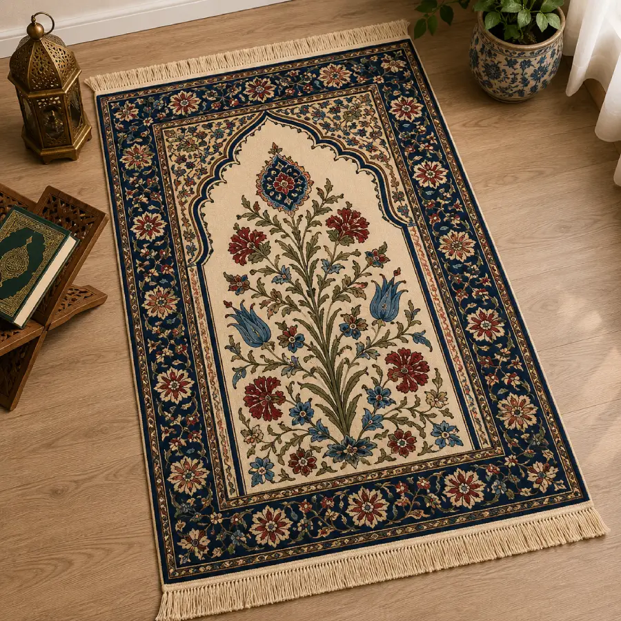 Turkish Floral Prayer Mat Turkish Floral Prayer Mat